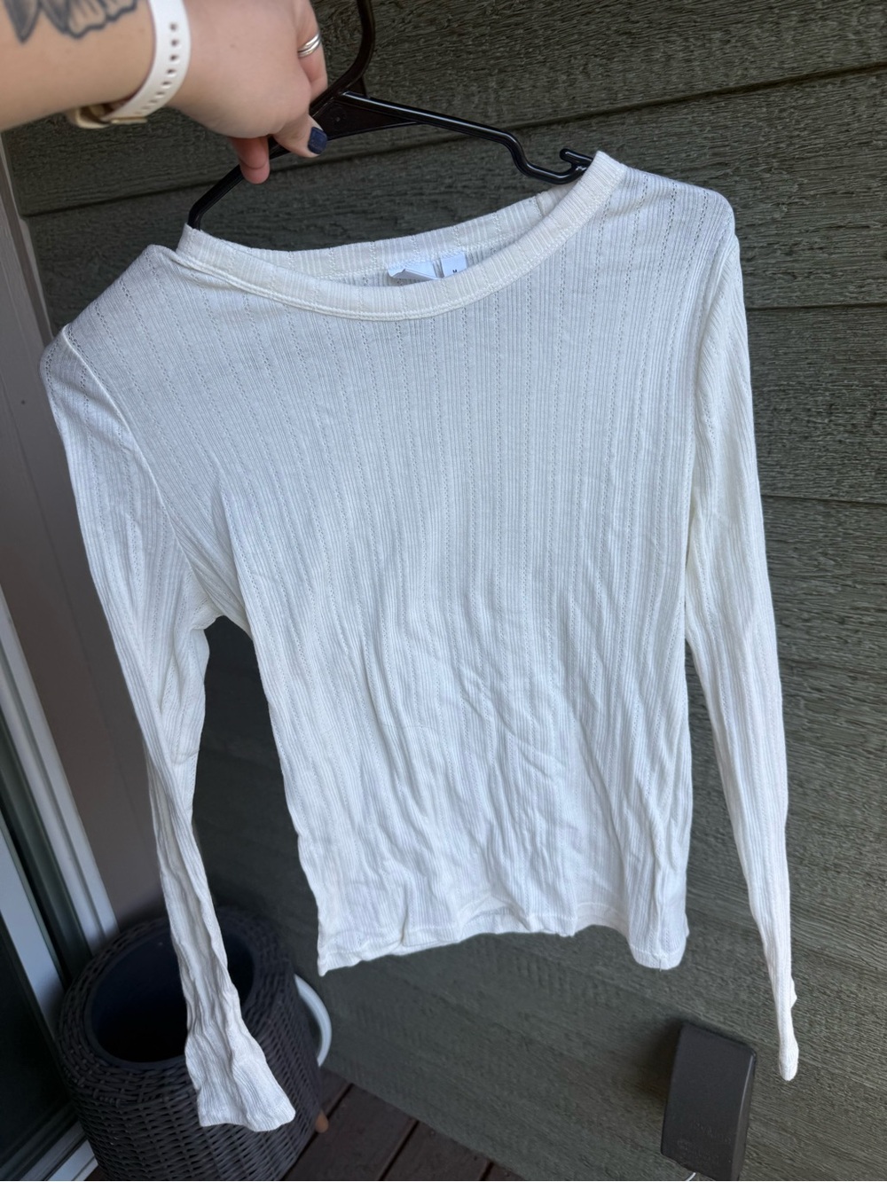 Gap Pointelle Long-Sleeve Women's Top